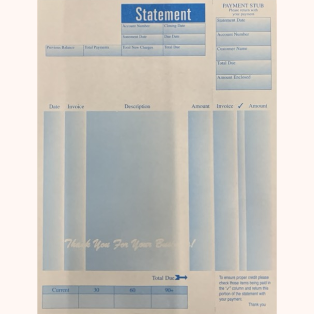 Laser Statements / 2200 Sheets Per Case